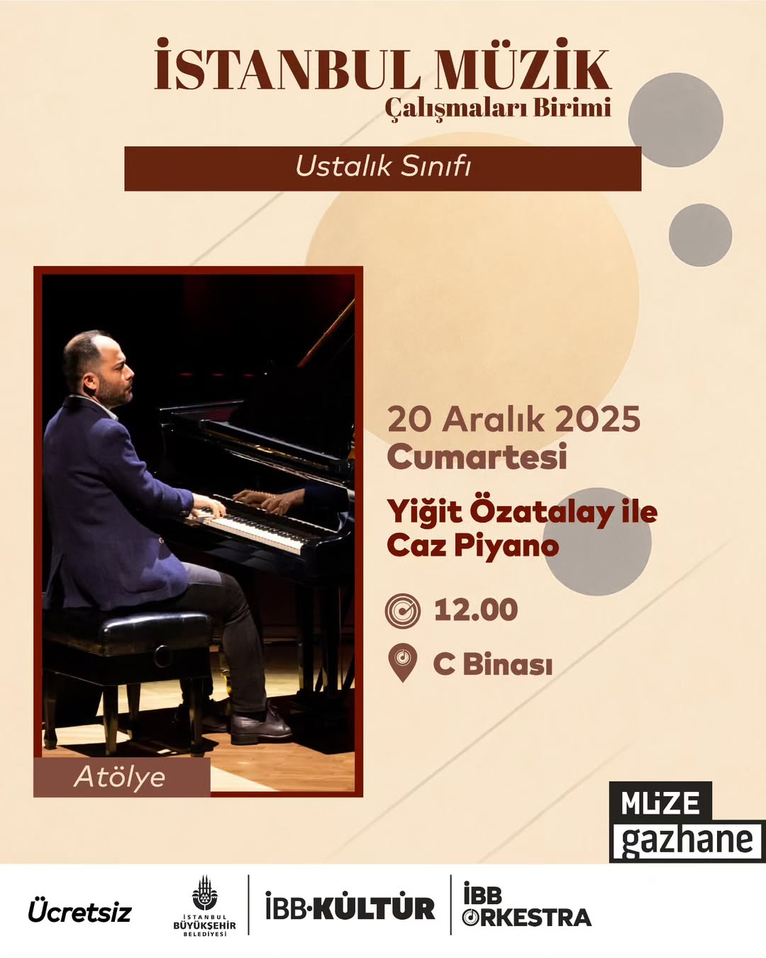 İBB Orkestra - Yiğit Özatalay ile Caz Piyano 