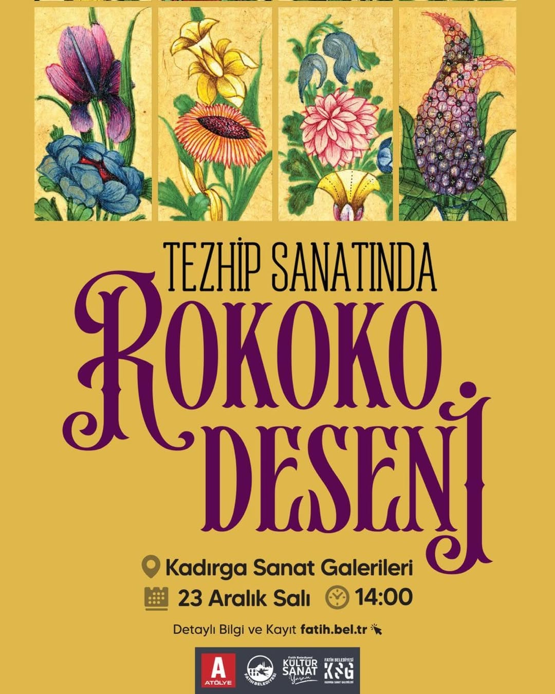 Fatih Kültür Sanat - Tezhip Sanatında Rokoko Deseni