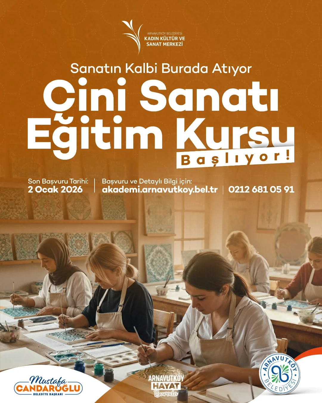 Arnavutköy Belediyesi - Çini Sanatı Eğitim Kursu Başvuruları 