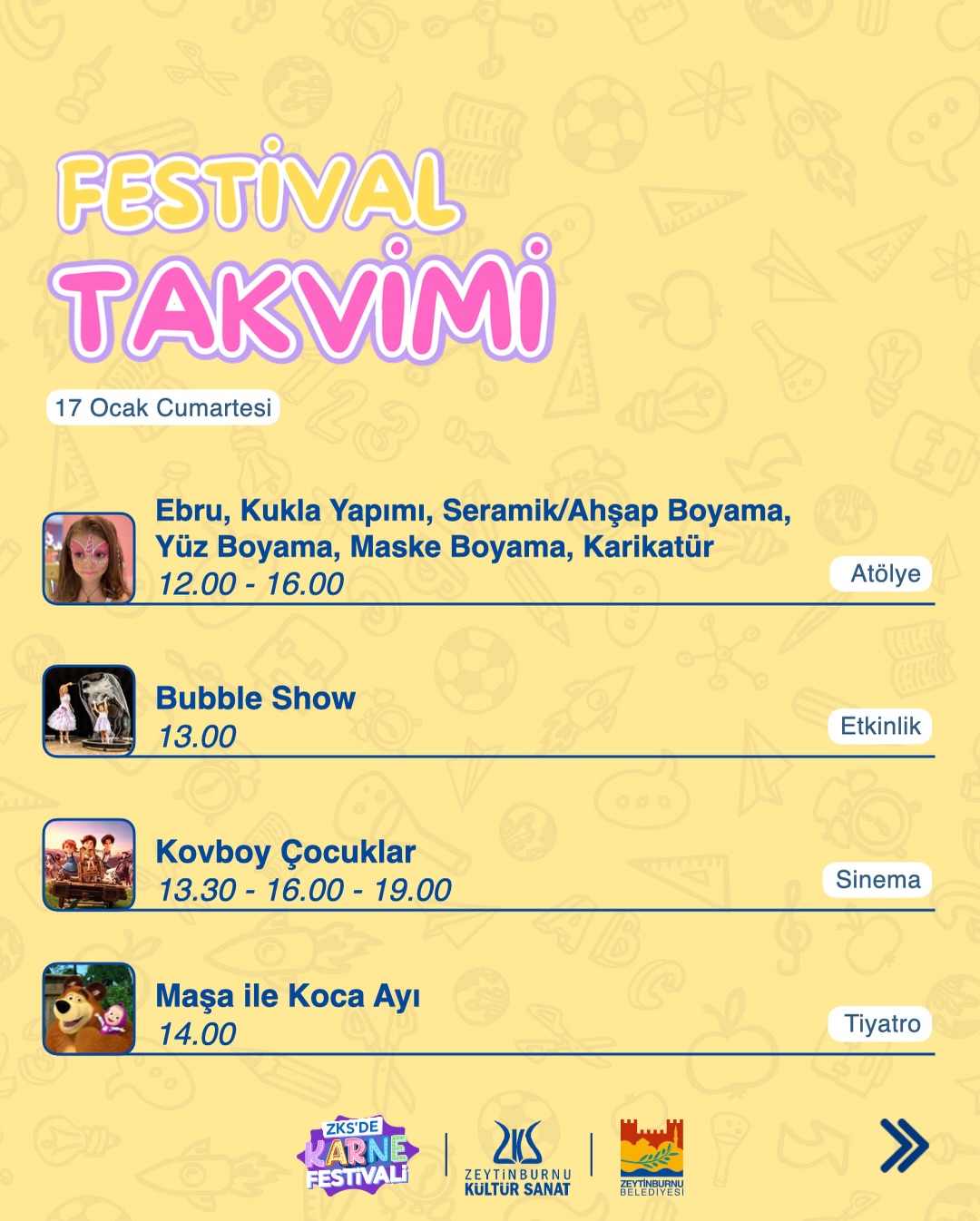 Zeytinburnu KSM- Karne Festivali Takvimi