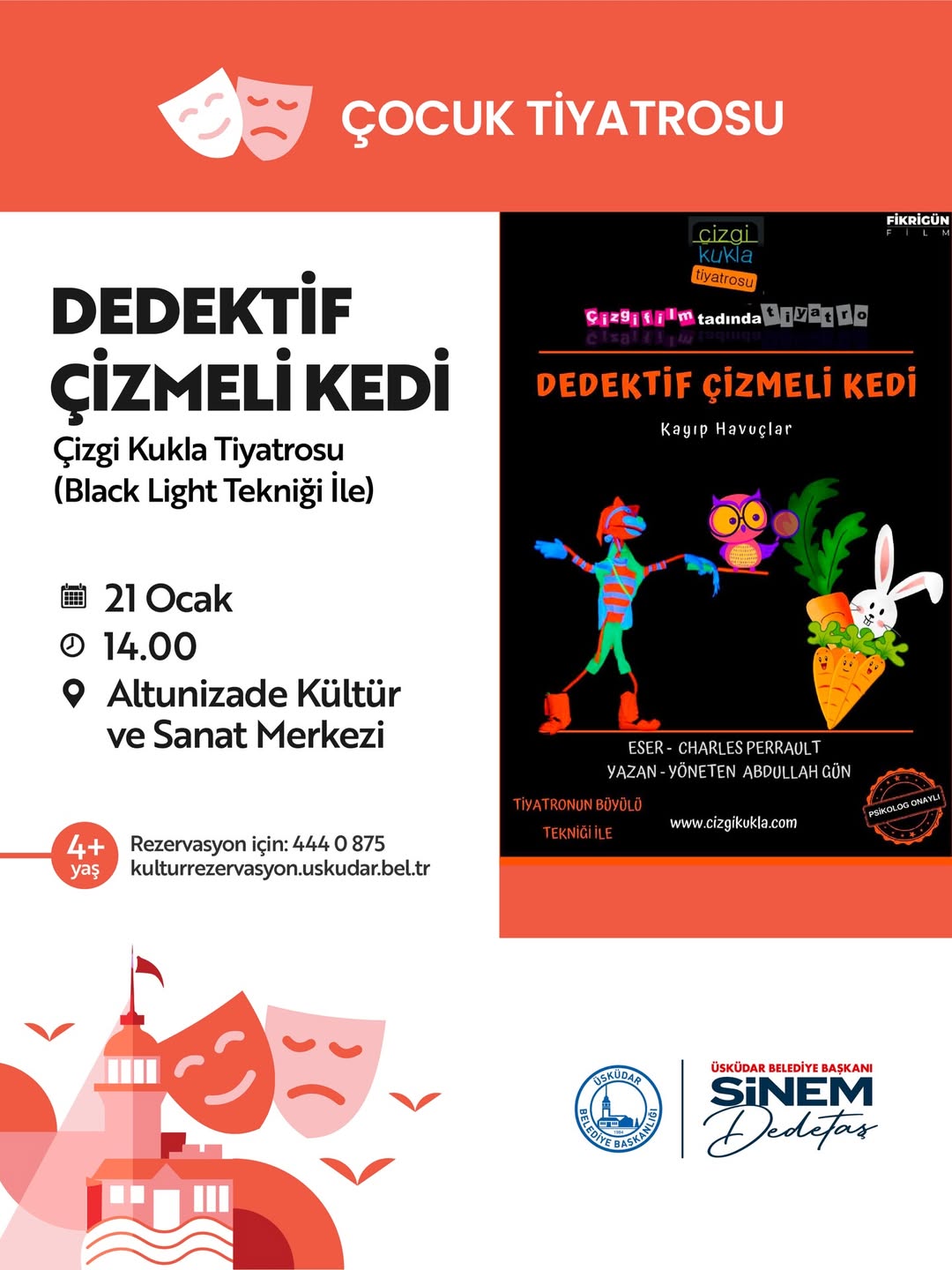 Üsküdar Kültür Sanat - “Dedektif Çizmeli Kedi” Çocuk Tiyatrosu
