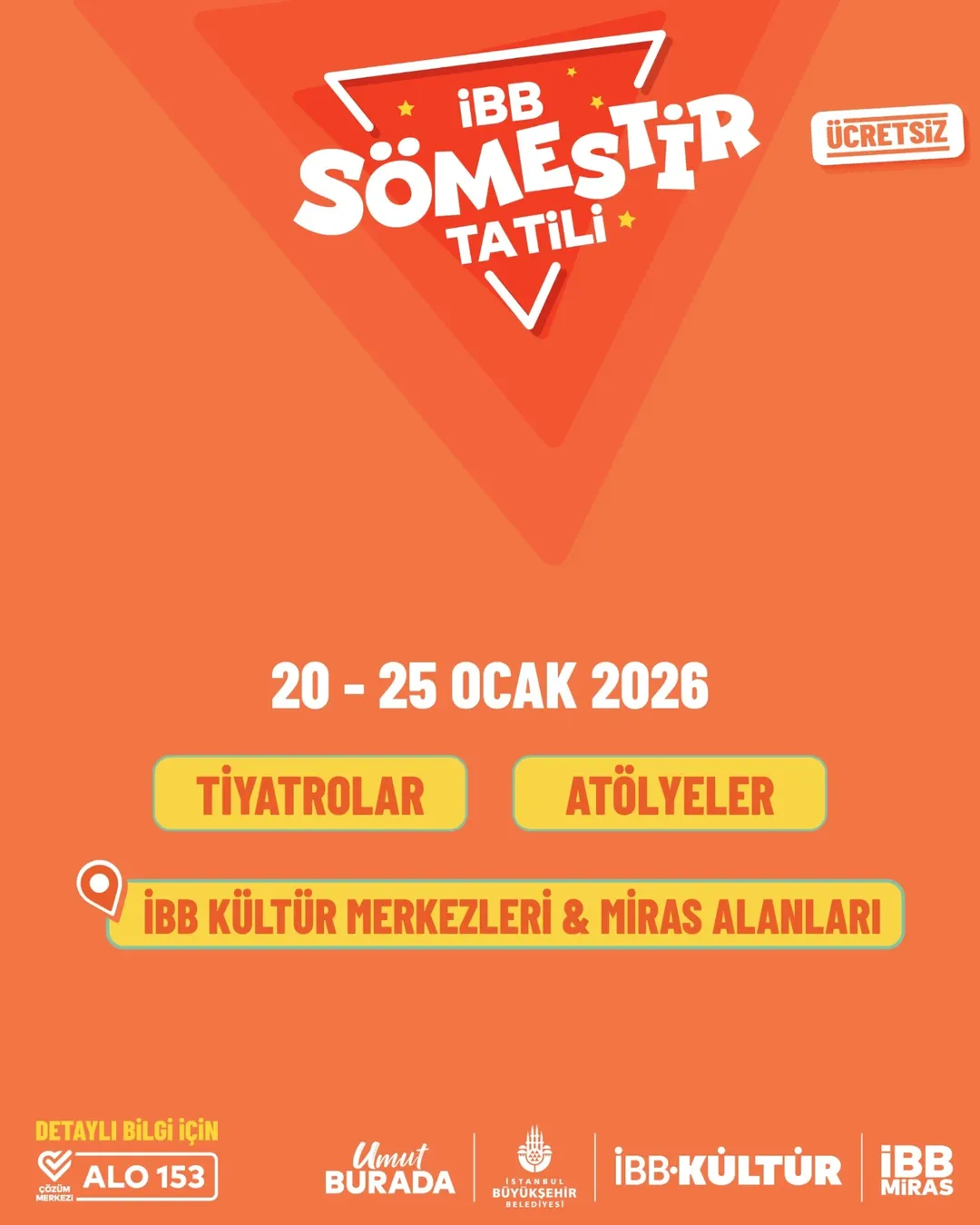 İBB Kültür - Sömestir Tatili Etkinlikleri