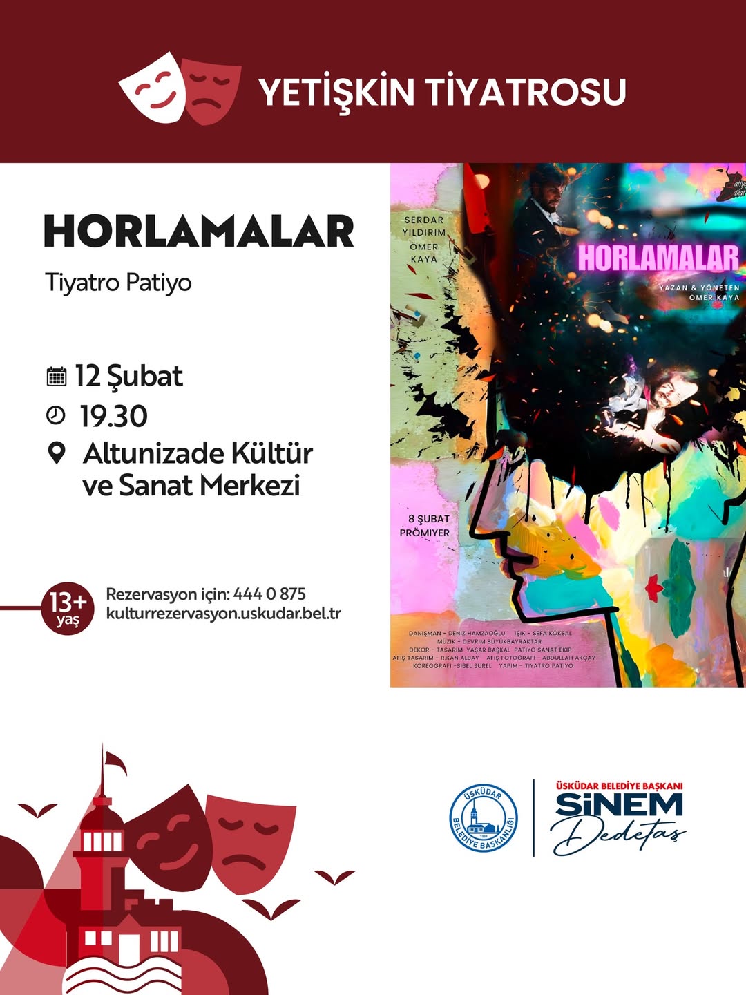 Üsküdar Kültür Sanat - "Horlamalar" Yetişkin Tiyatrosu