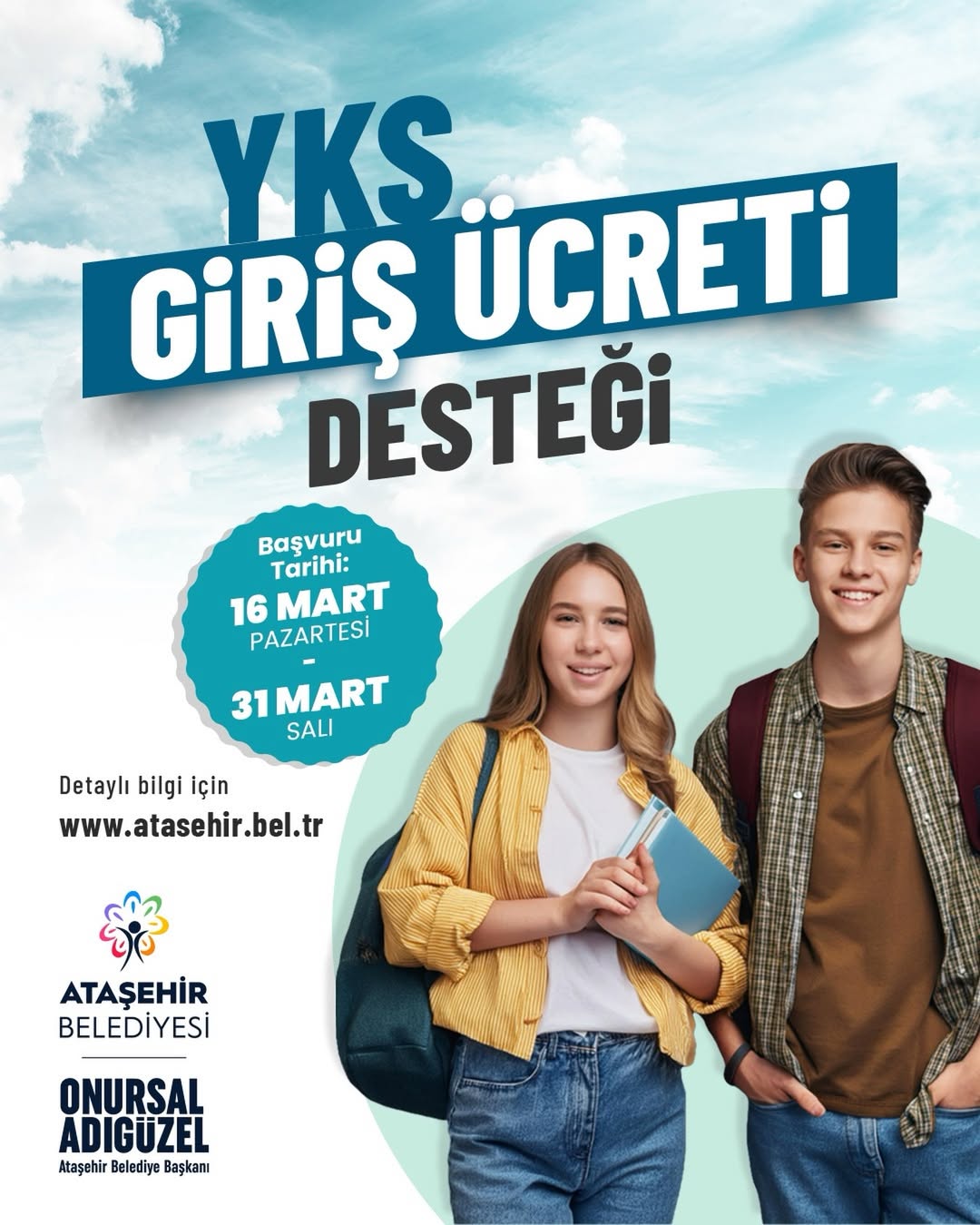 Ataşehir Belediyesi- YKS Giriş Ücreti Desteği