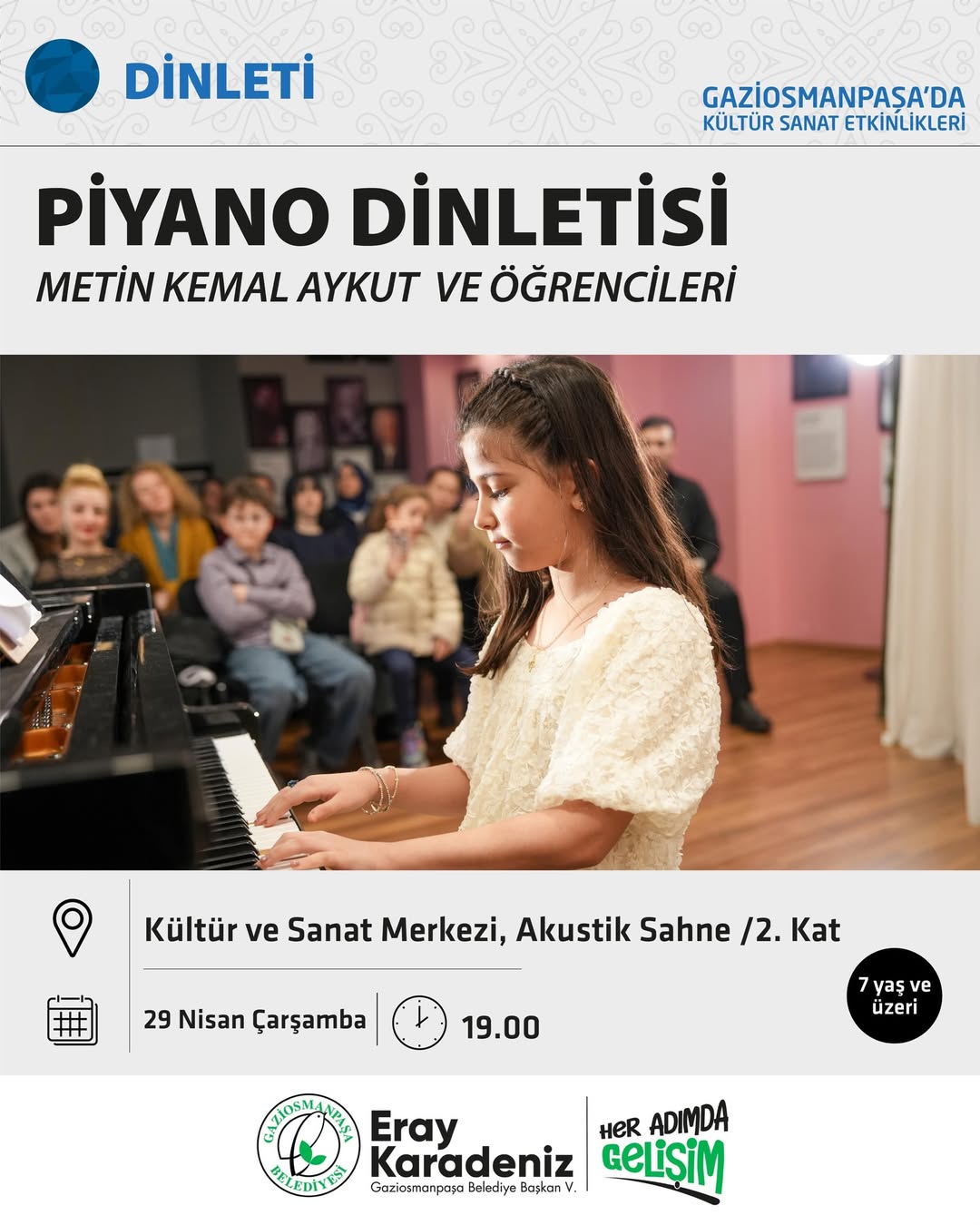 Gaziosmanpaşa Kültür Sanat - "Piyano Dinletisi"  Metin Kemal Aykut ve Öğrencileri