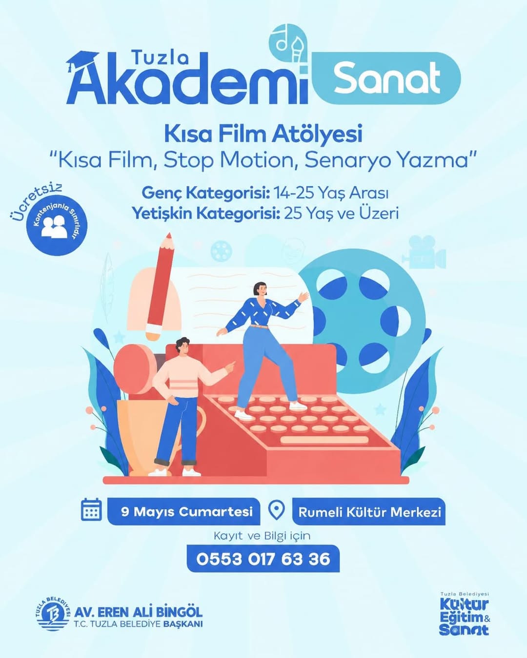 Tuzla Beldiyesi - Kısa Film Atölyesi devam ediyor: Kısa Film, Stop Motion, Senaryo Yazma 