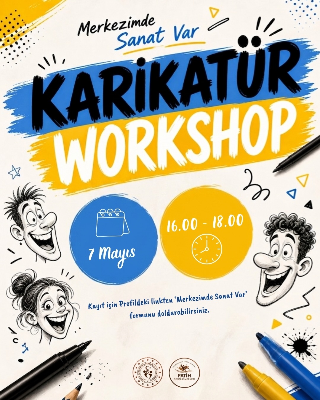 Gençlik ve Spor Bakanlığı- Fatih Gençlik Merkezi- Karikatür Workshop