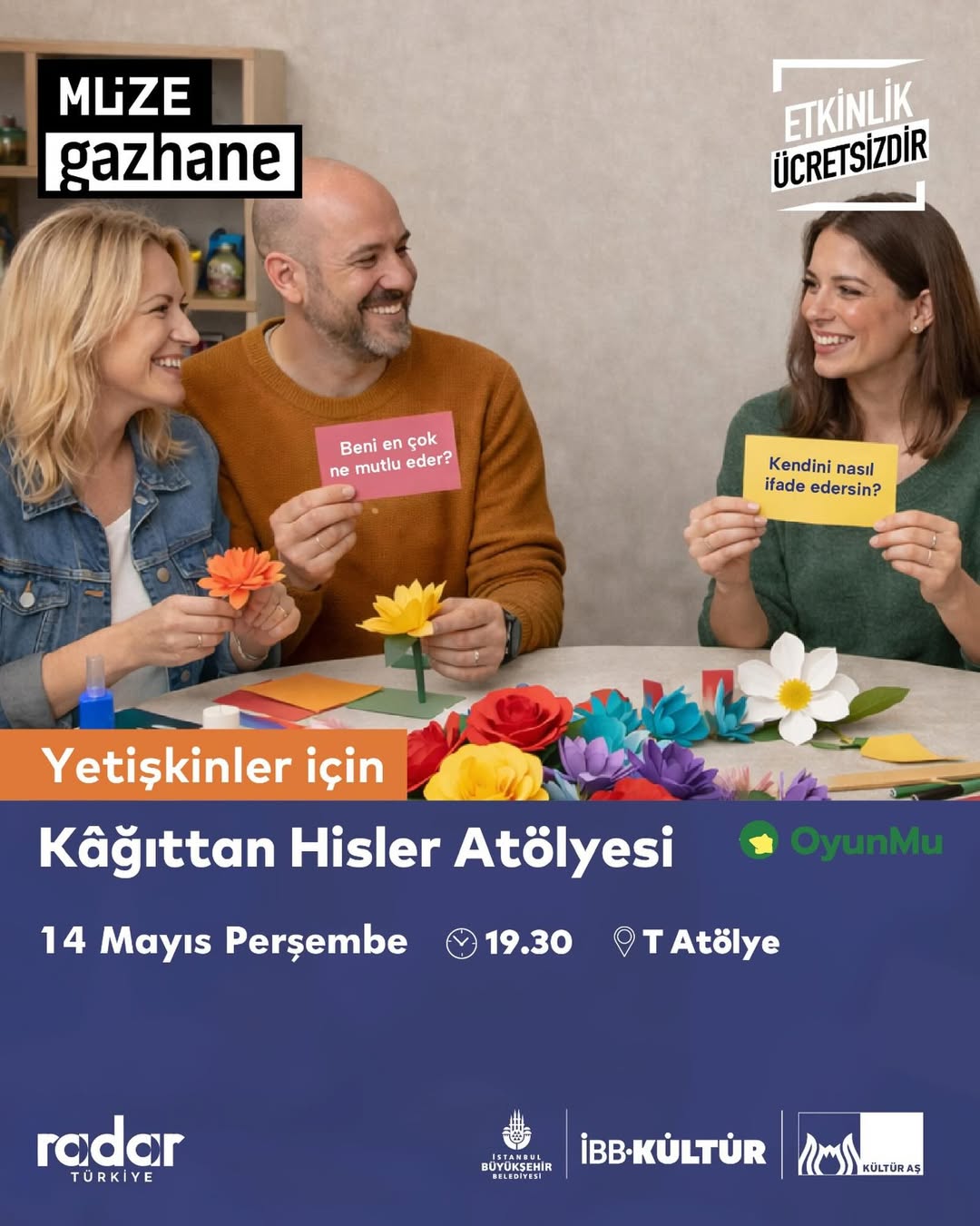 Müze Gazhane - Yetişkinler için Kağıttan Hisler Atölyesi