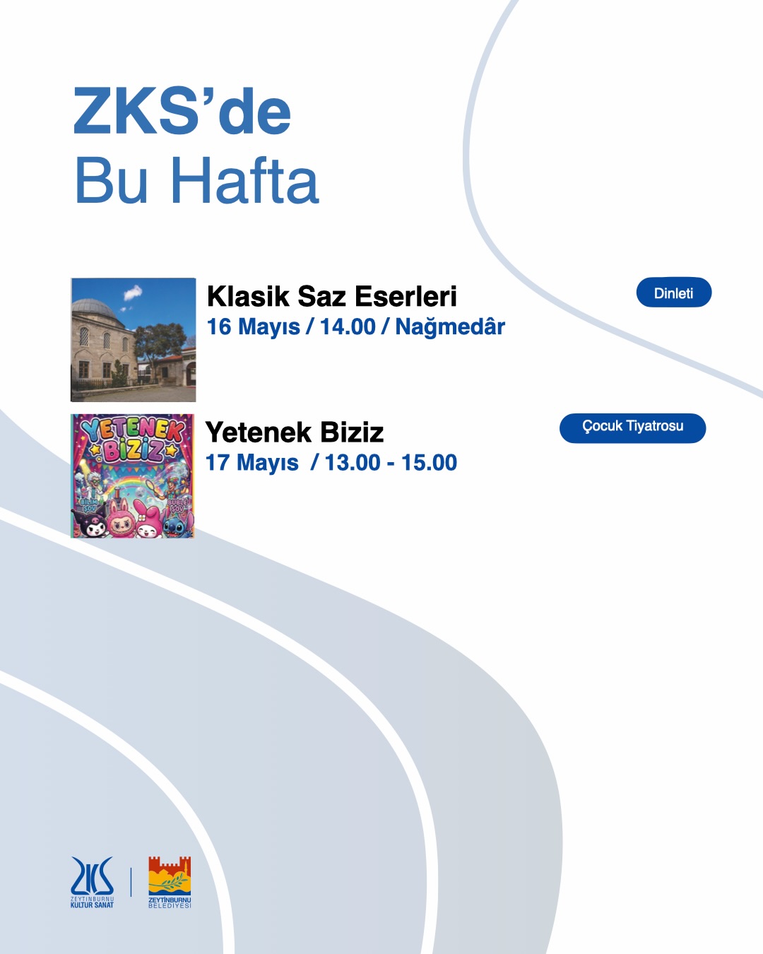 Zeytinburnu Kültür Sanat - ZKS’de bu hafta