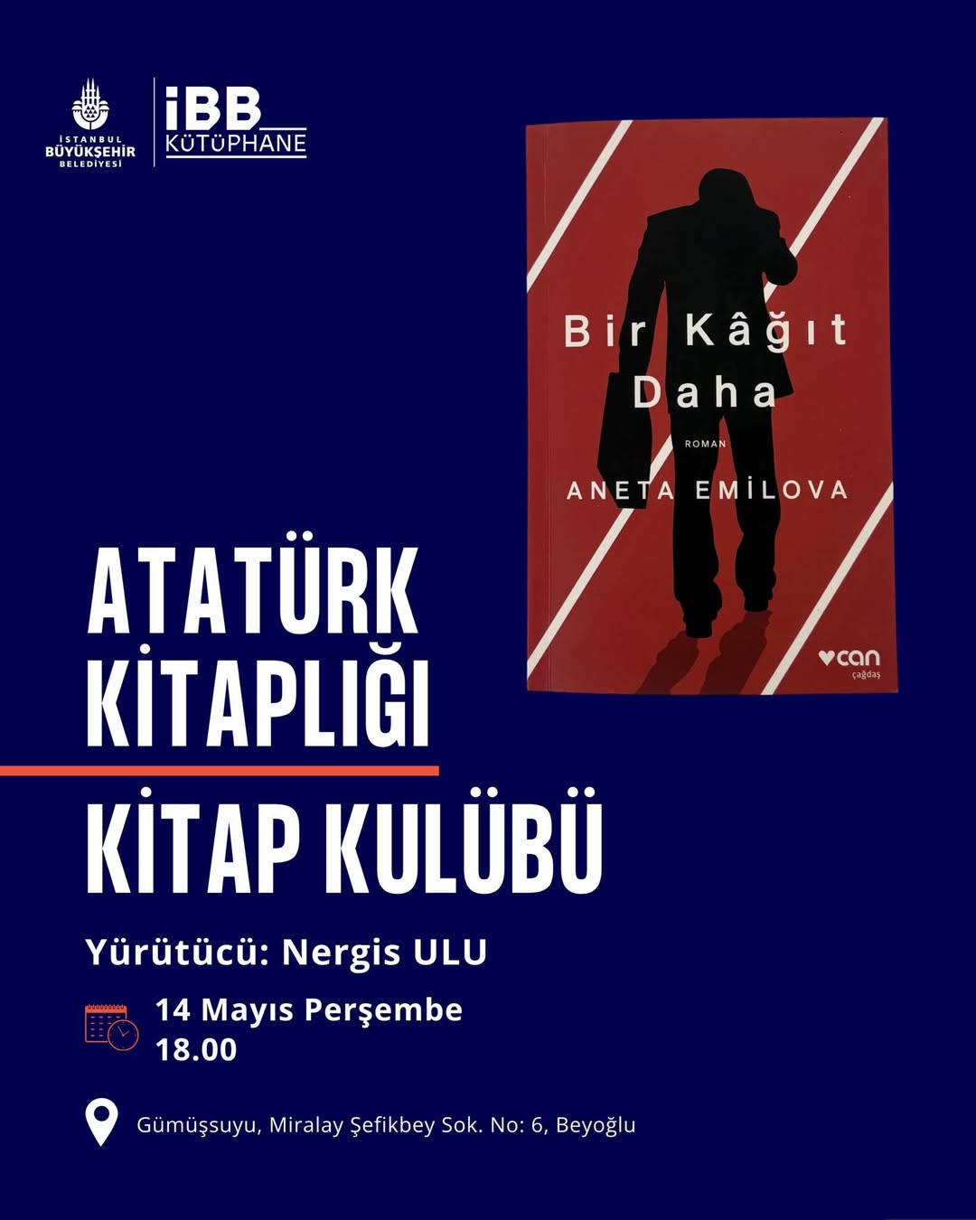 İstanbul Büyükşehir Belediyesi- Atatürk Kitaplığı/Kitap Kulübü: Bir Kağıt Daha