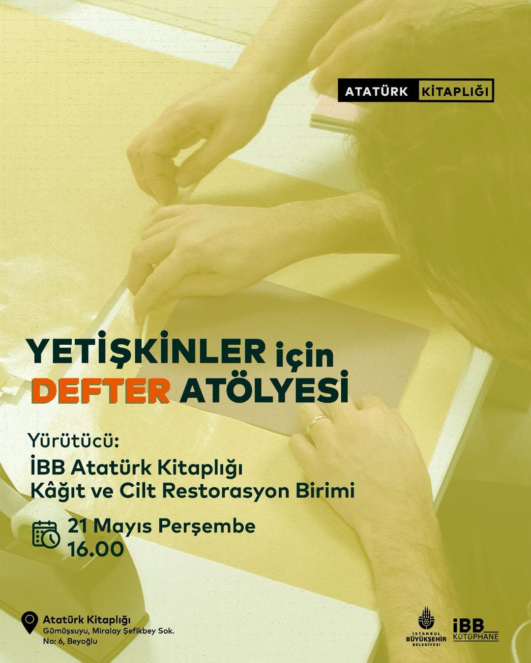 İstanbul Büyükşehir Belediyesi- Yetişkinleri İçin Defter Atölyesi