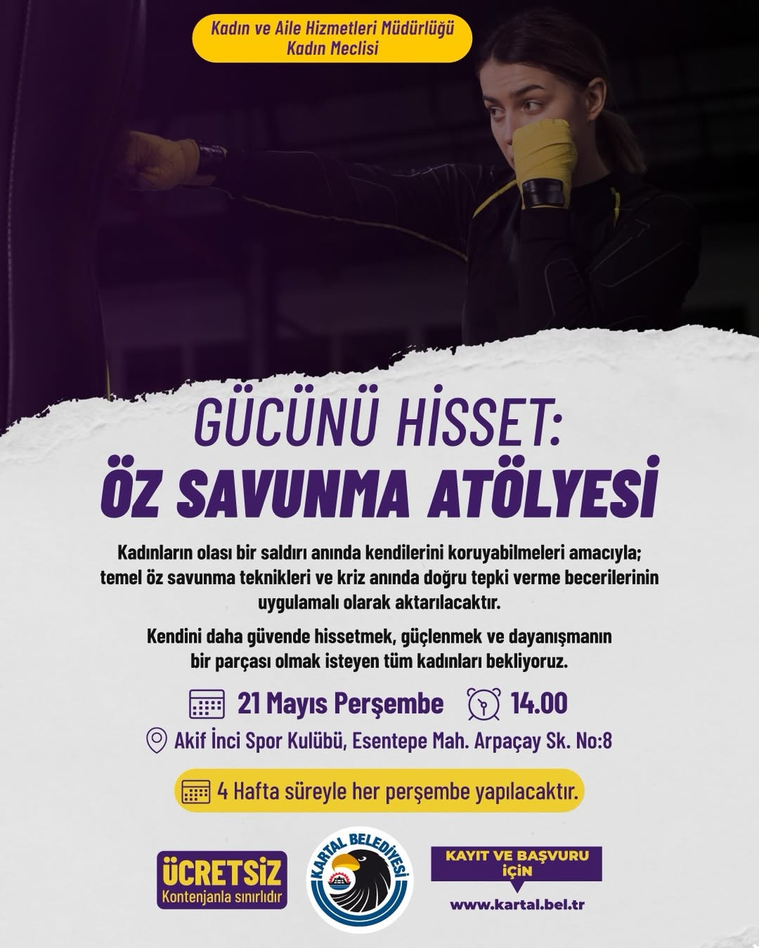 Kartal Belediyesi- Gücünü Hisset: Öz Savunma Atölyesi