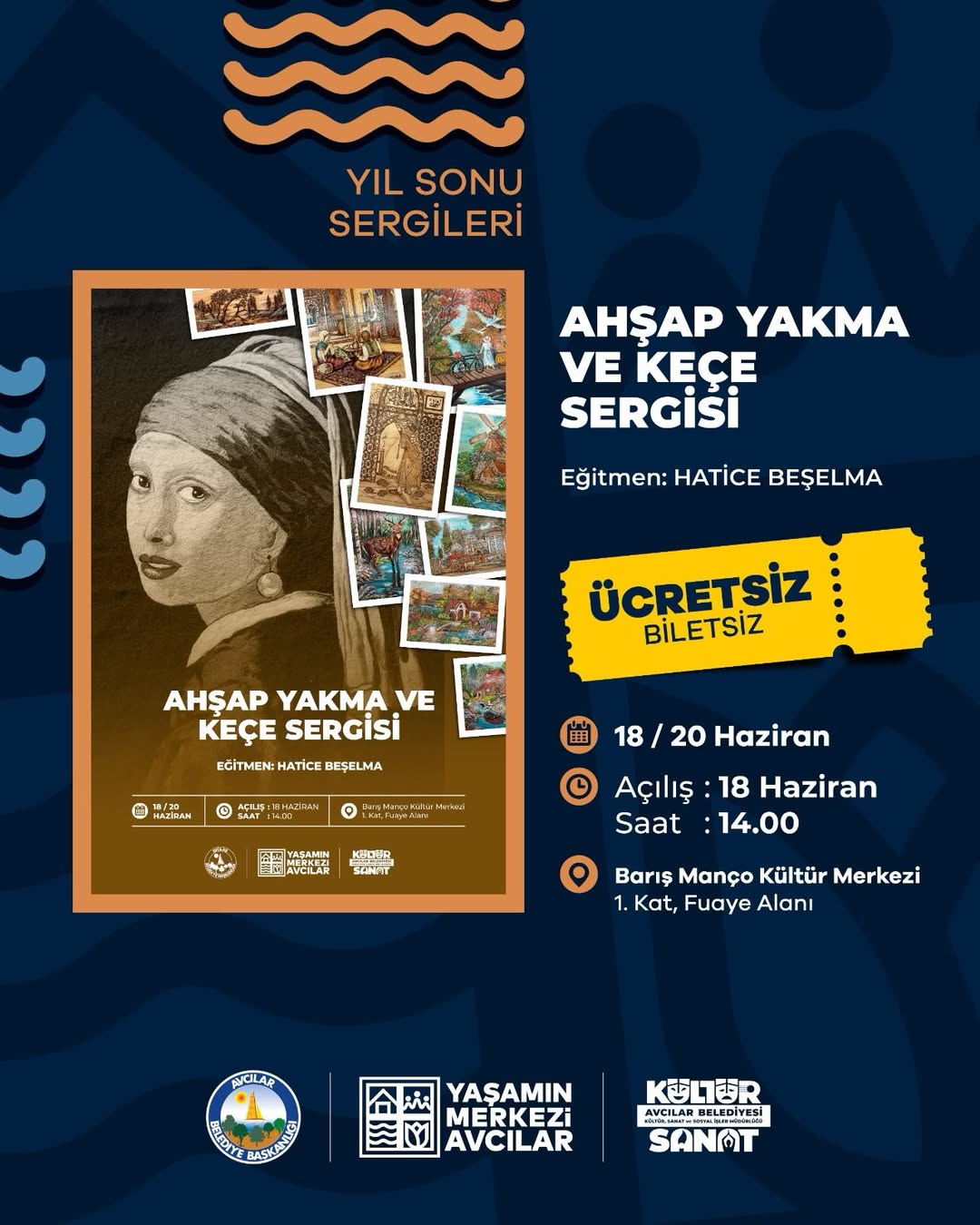 Avcılar Belediyesi- Ahşap Yakma ve Keçe Sergisi
