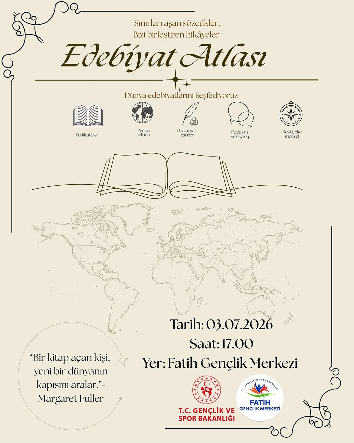 Gençlik ve Spor Bakanlığı- Fatih Gençlik Merkezi- Edebiyat Atlası