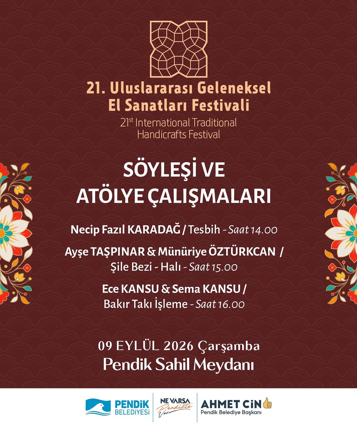 Pendik Kültür Sanat - 21. Uluslararası Geleneksel El Sanatları Festivali