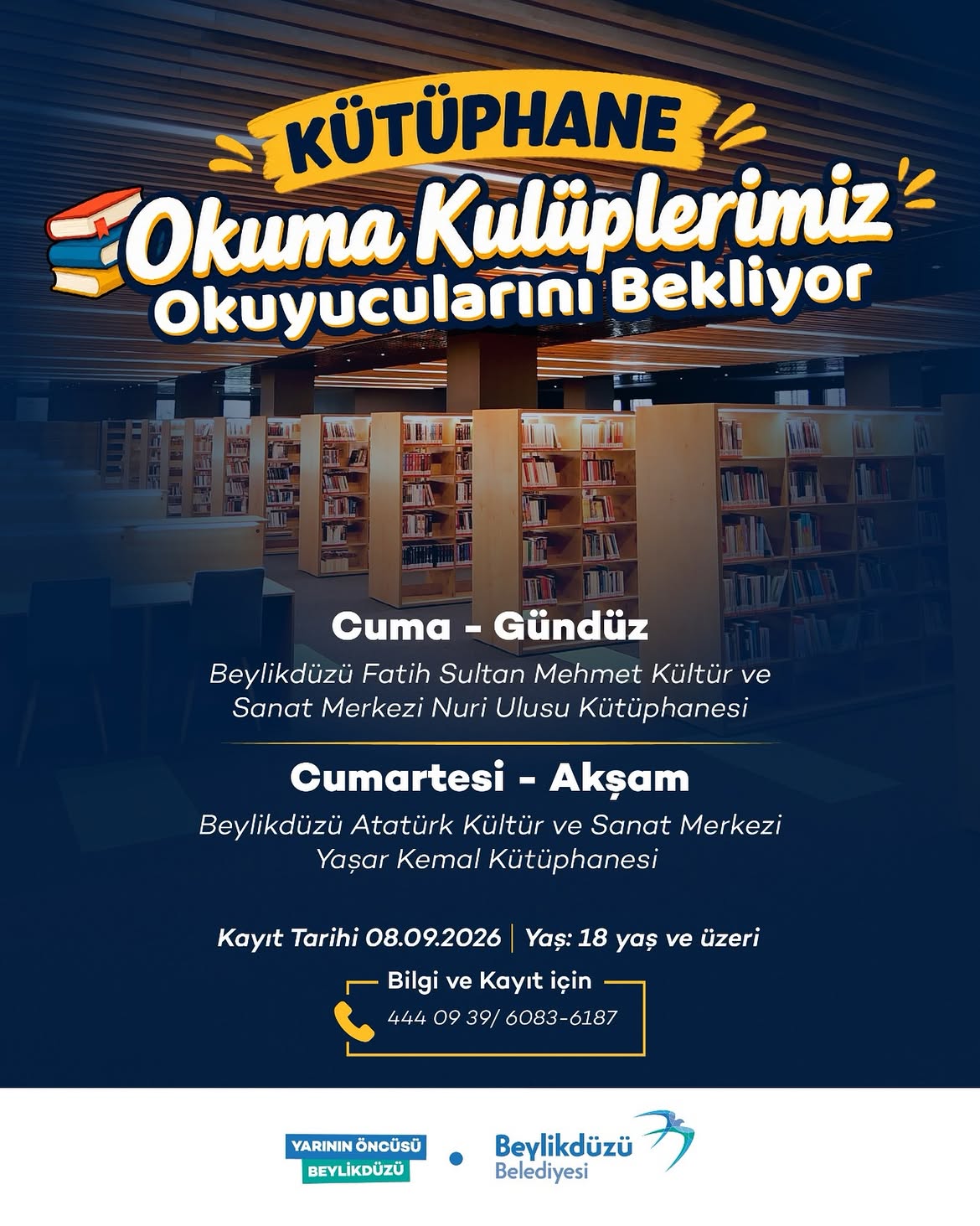 Beylikdüzü Belediyesi -  Kütüphane: Okuma Kulüplerimiz Okuyucularını Bekliyor