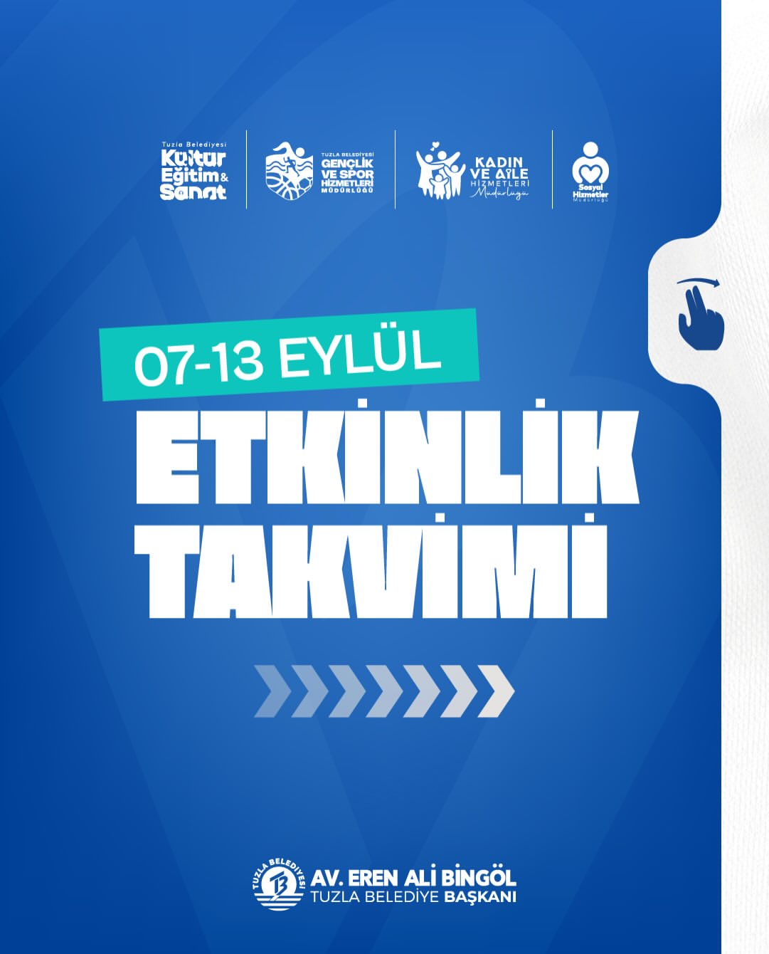 Tuzla Belediyesi -  7 - 13 Eylül Etkinlik Takvimi