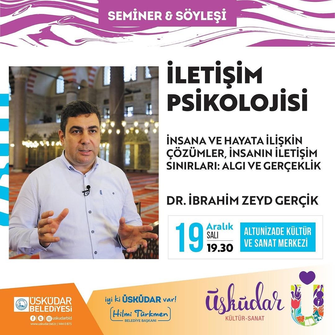 Üsküdar Belediyesi - İletişim Psikolojisi, Seminer & Söyleşi