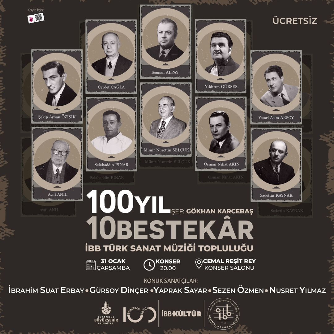 İBB Orkestraları - İBB Türk Sanat Müziği Topluluğu "100 Yıl 10 Bestekâr"